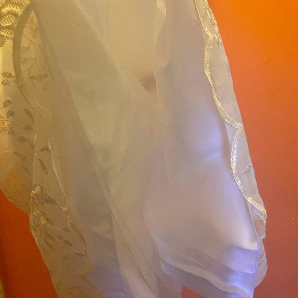 Girls Pink Butterfly-white dress embroidered flowers size 12 - Picture 6 of 7